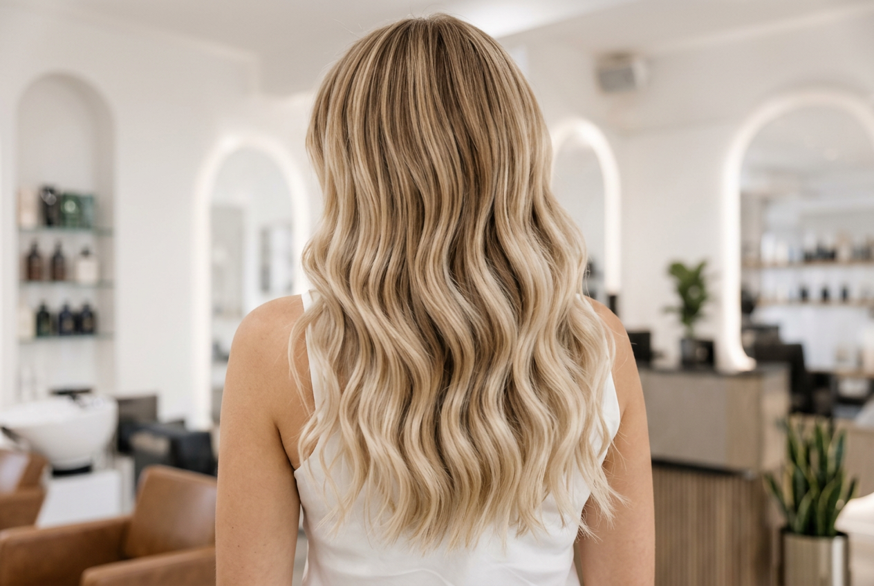 Blonde Balayage mit weichen Strähnen im Atelier Sebastian Martini in Köln